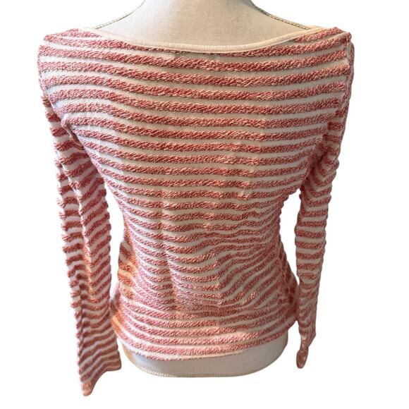 Red Haute Sailorcore Striped Lightweight Boatneck Sweater Red S - Picture 4 of 5